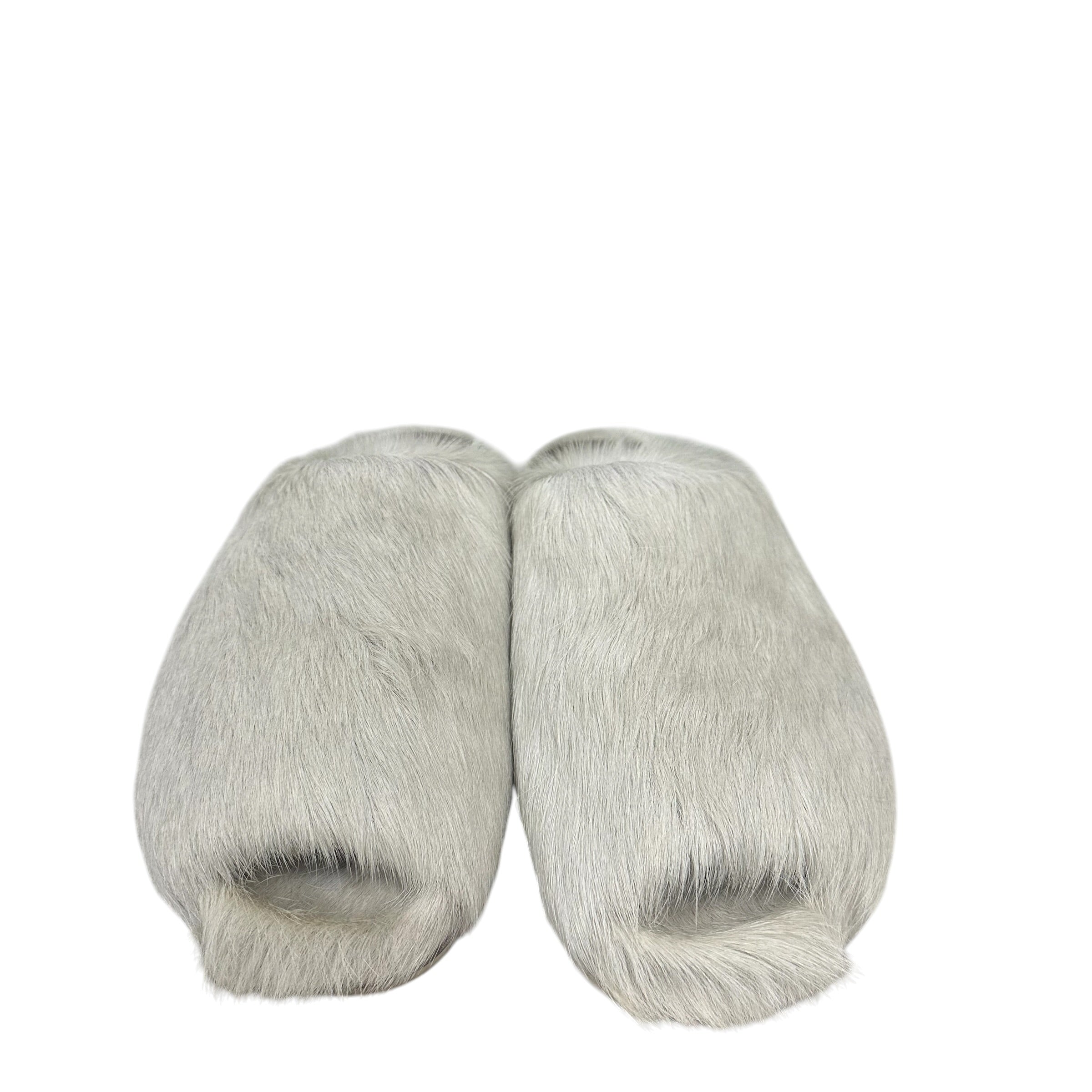 Rick Owen Fur Slides “White” (No Box)