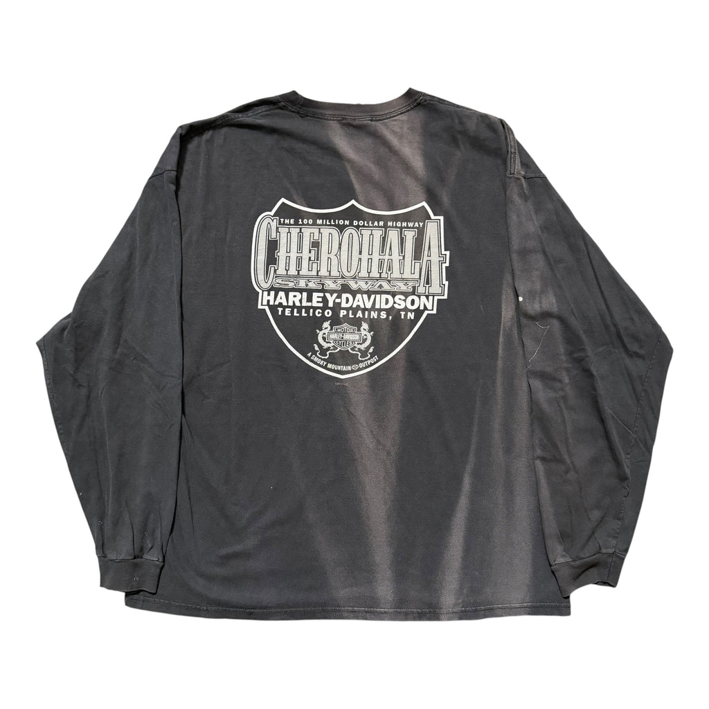 Vintage Black Faded Harley Longsleeve Shirt