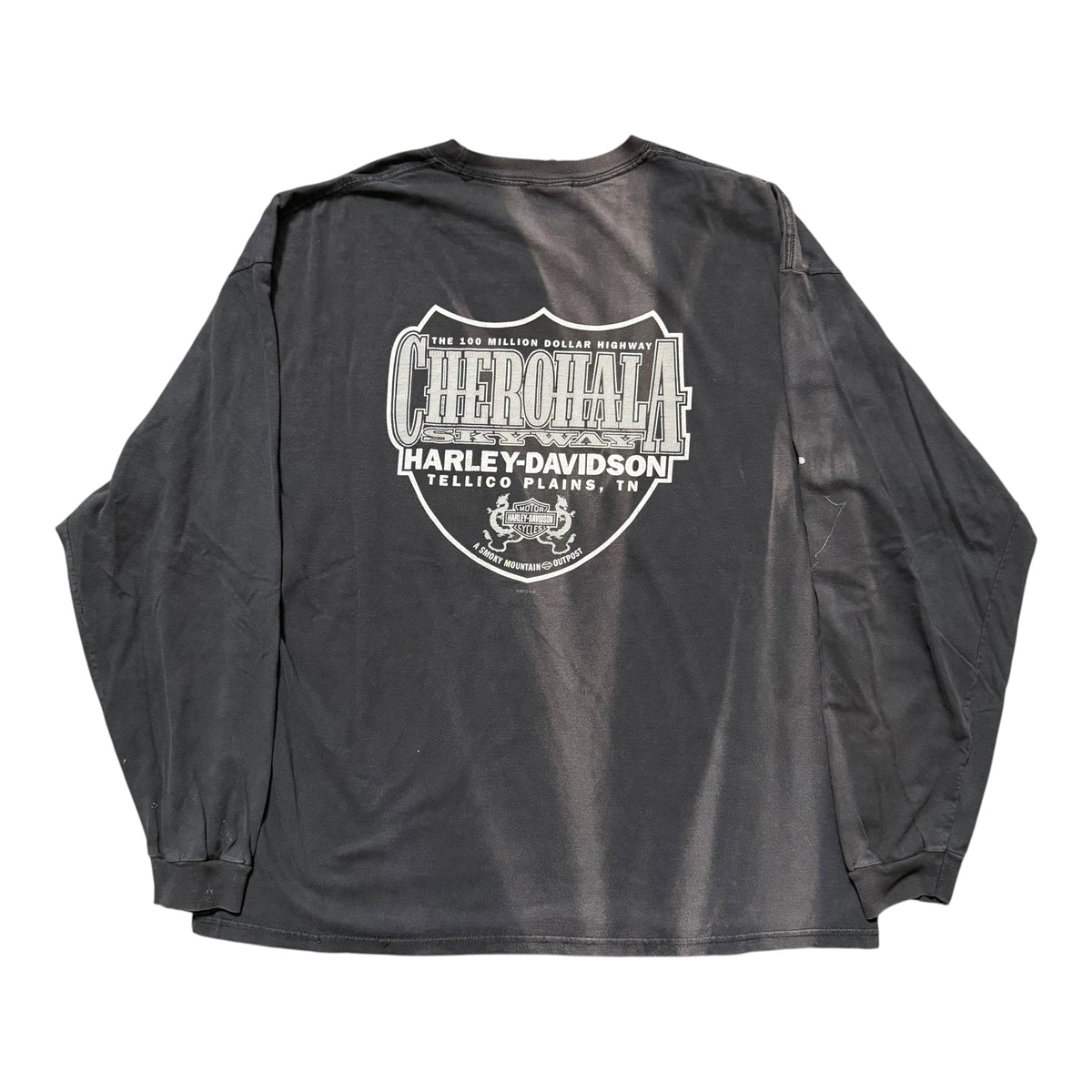 Vintage Black Faded Harley Longsleeve Shirt