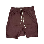 Burgundy Rick Owens Nylon Shorts