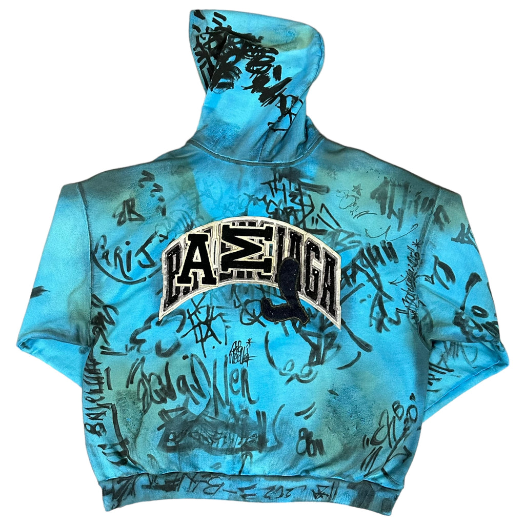 Balenciaga Blue Skater Zip Hoodie