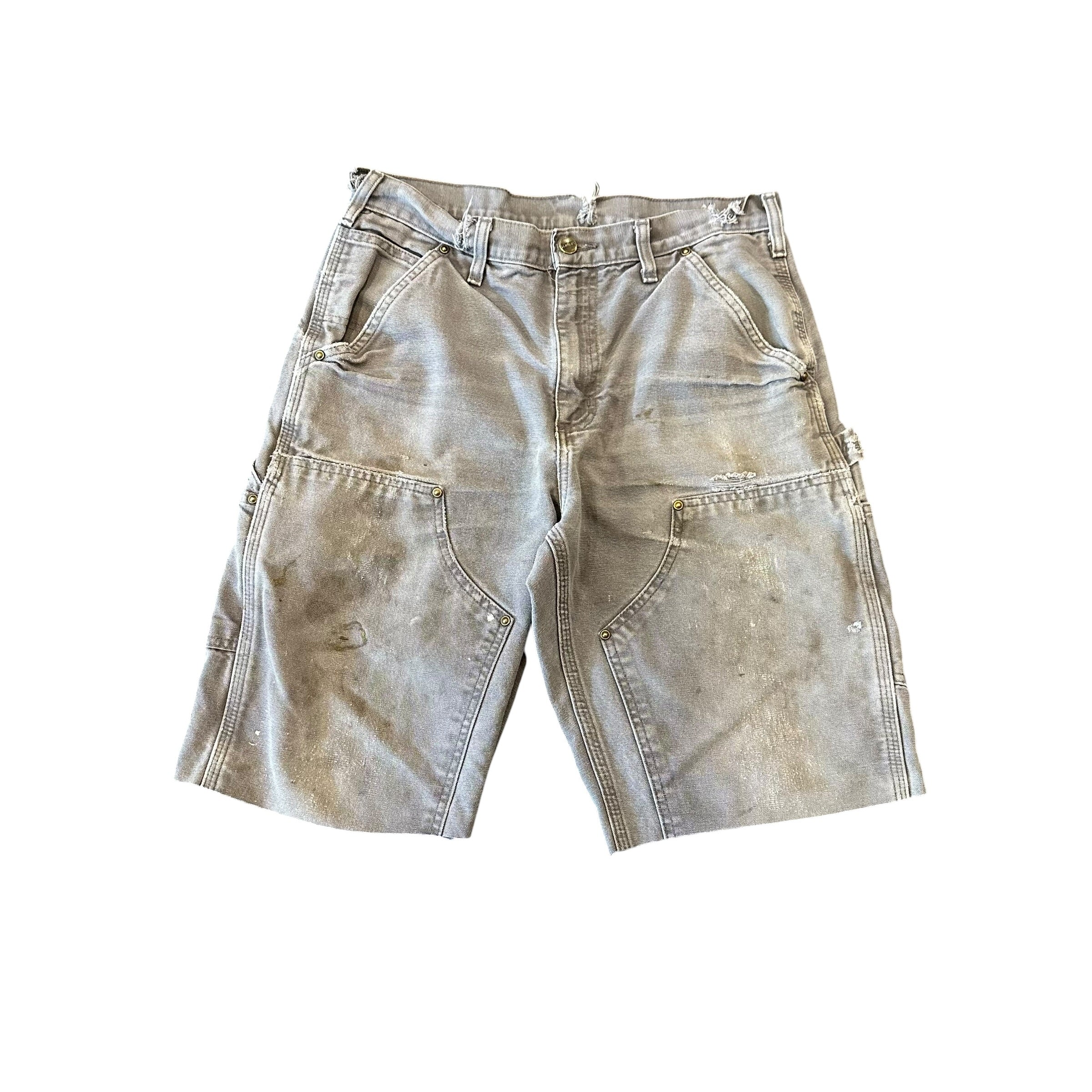 Grey Carhartt Double Knee Shorts (30)