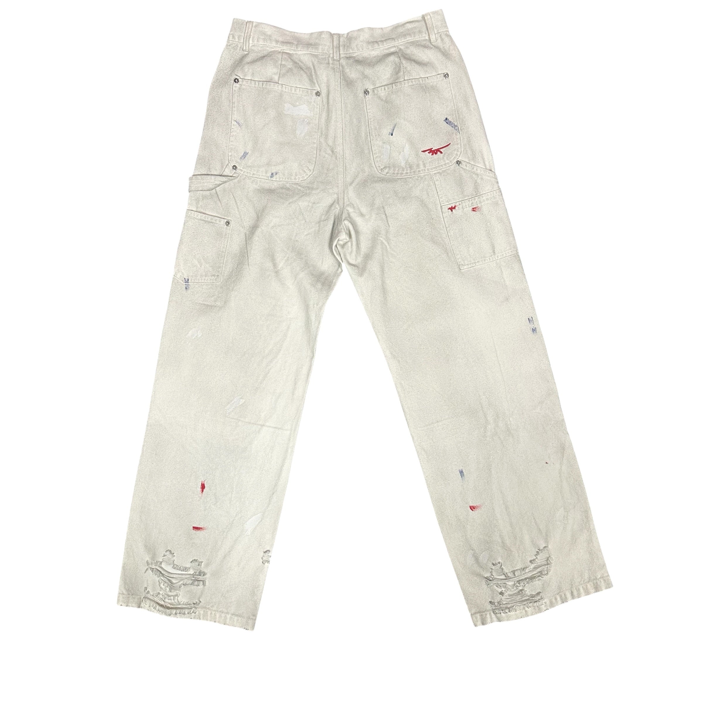 HMDD White Painted Carpenter Pants