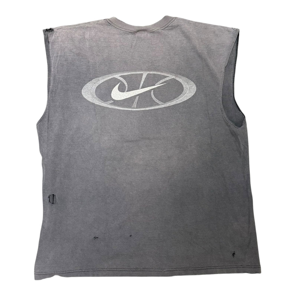 Vintage Black Faded Nike Cut Off Shirt