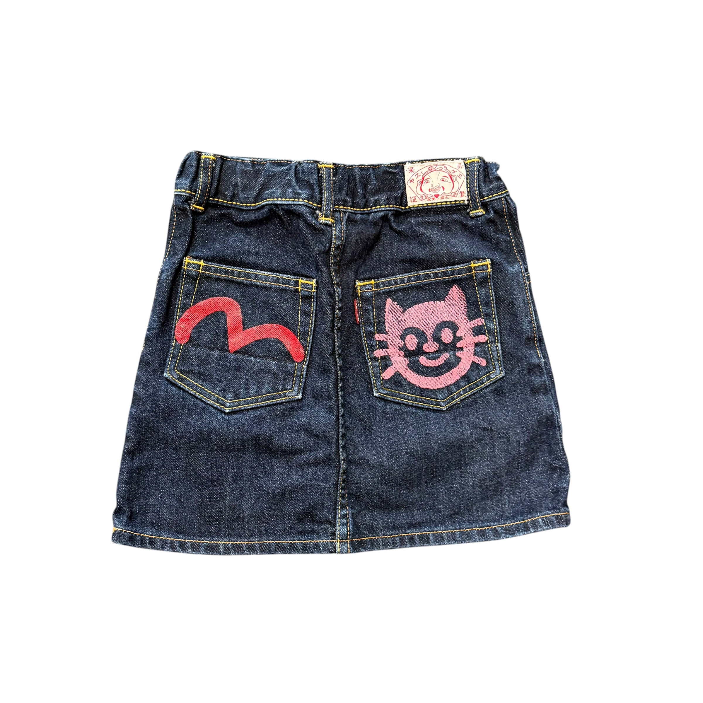 Evisu Kids Cat Denim Skirt