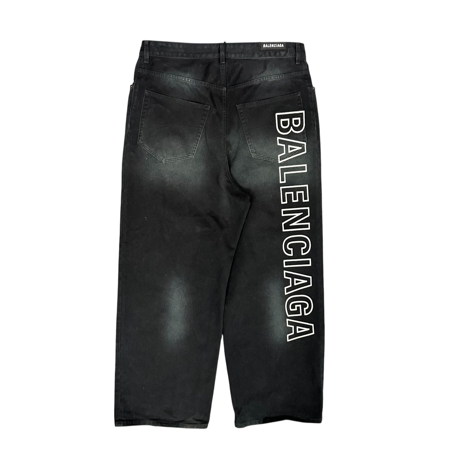 Balenciaga Black Outline Baggy Pants