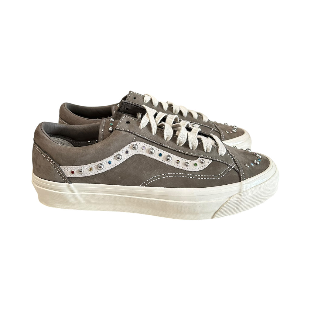 1 of 1 Hand Made Studded Vans Old Skool Lx 36 “Grey”