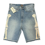 New Kapital Kountry 14oz Denim 5P Bone Embroidery Shorts