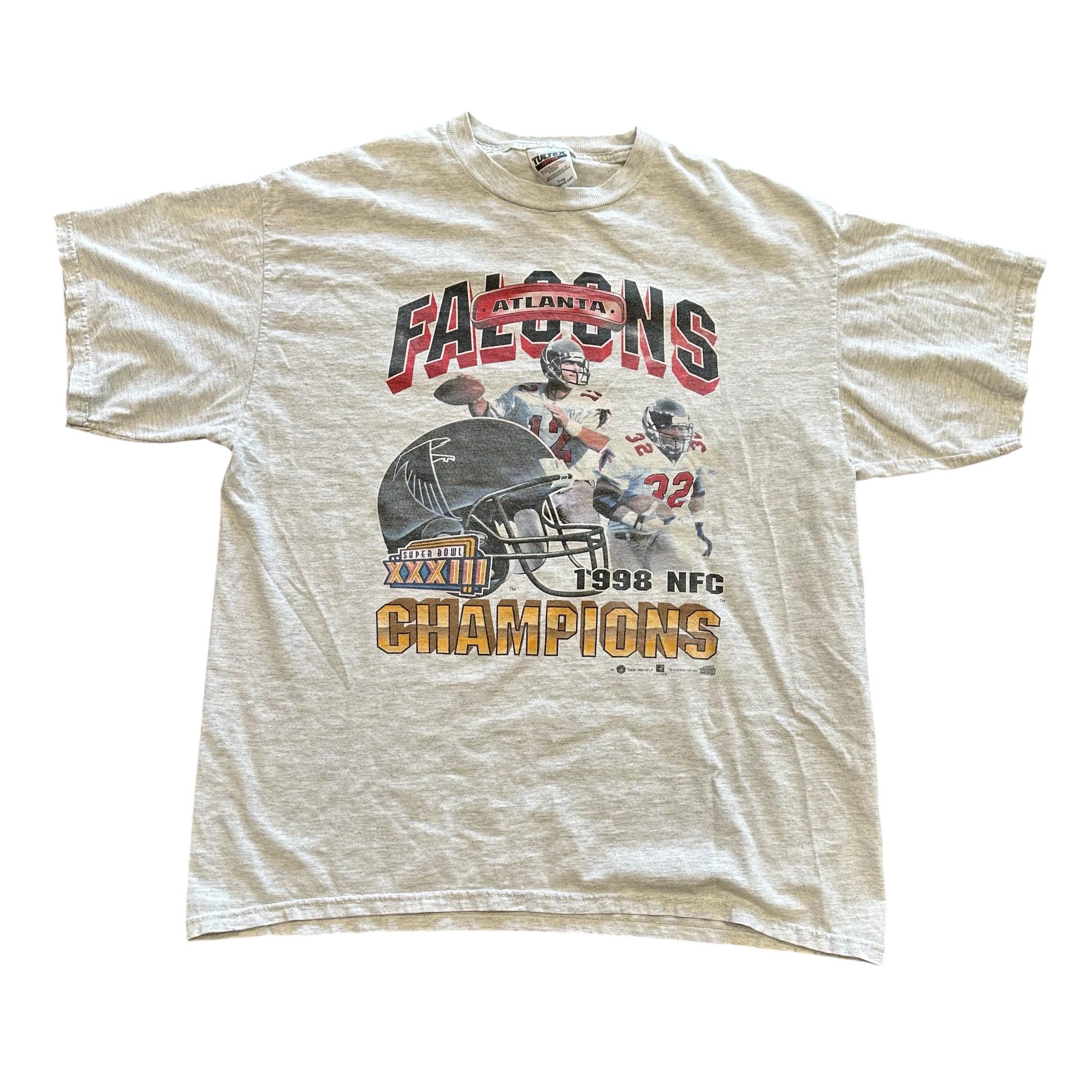 ‘98 ATL Falcons NFC Champs Grey Tee