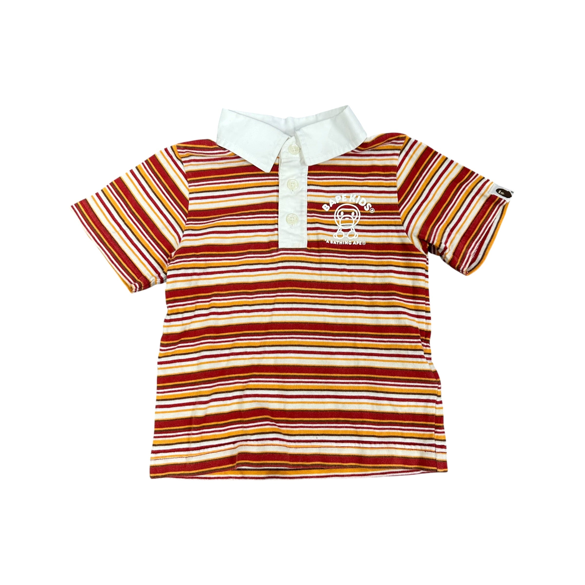 A BATHING APE Stripped Polo T Shirt