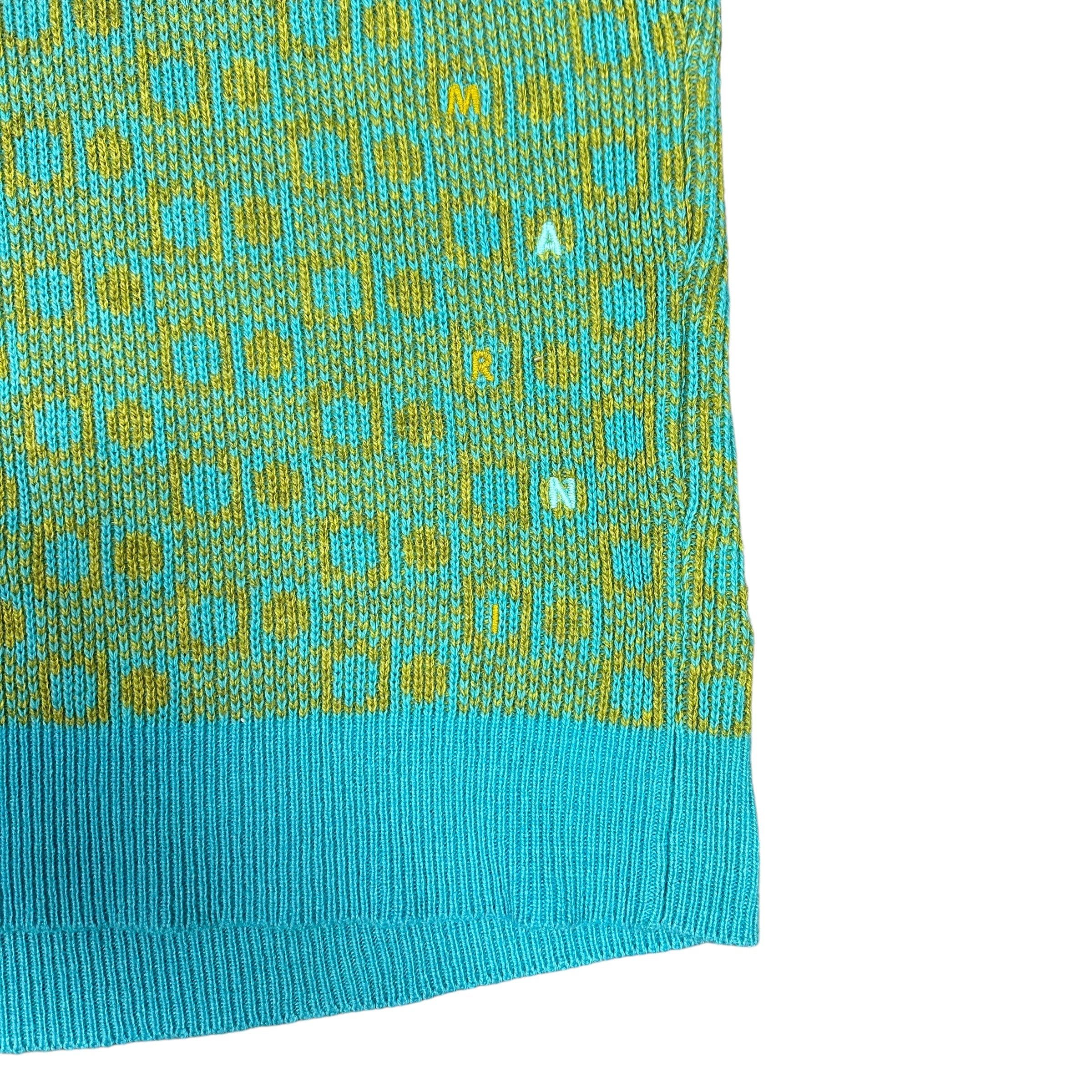 Marni Blue/Green Geometric Knit Vest