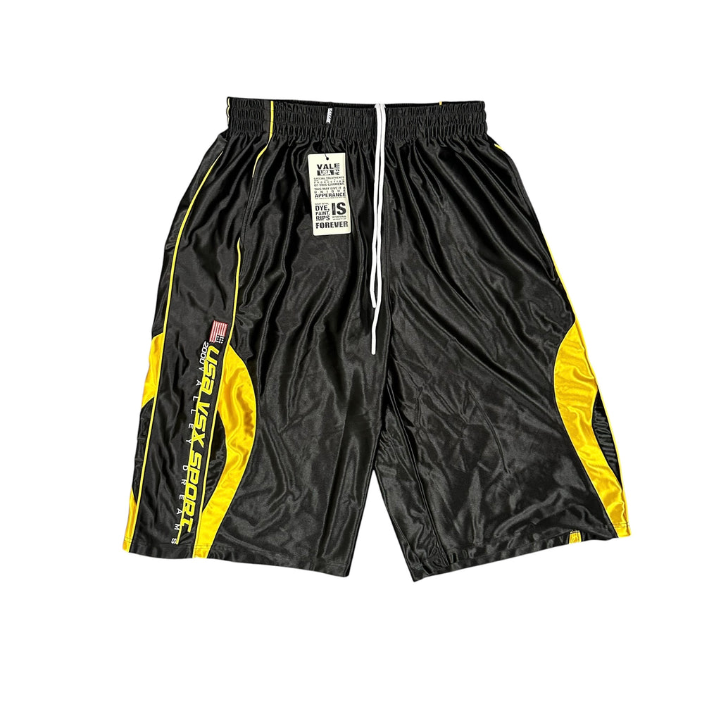 (NEW) Vale Mamba Basketball Shorts ‘Black/Yellow’