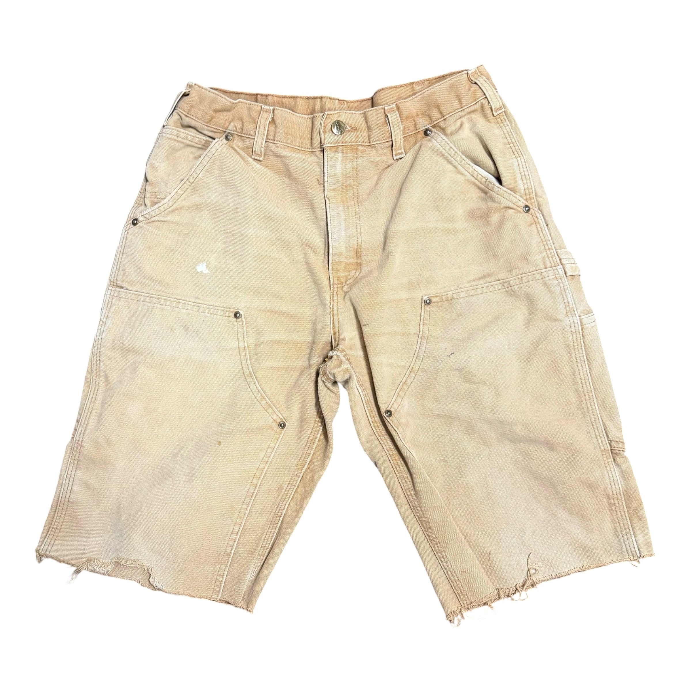 Vintage Carhartt Khaki Double Knee Shorts(32)