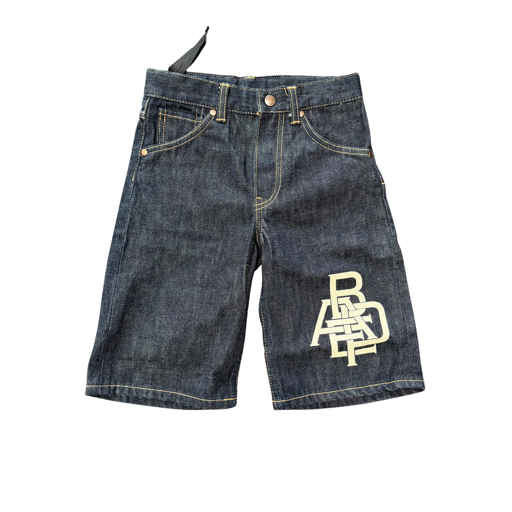 Bape Kids Raw/White Denim Shorts