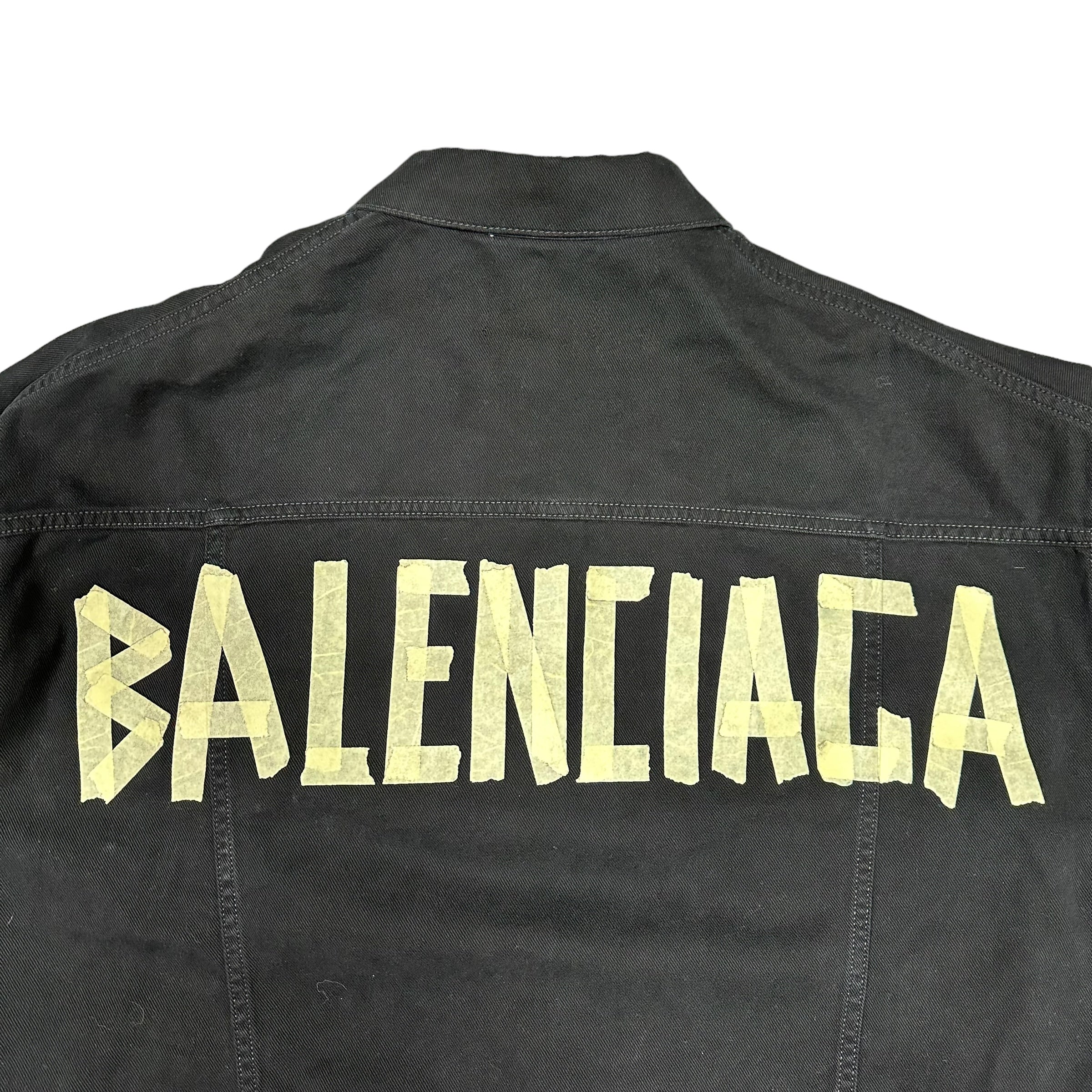Balenciaga Tape Logo Denim Jacket