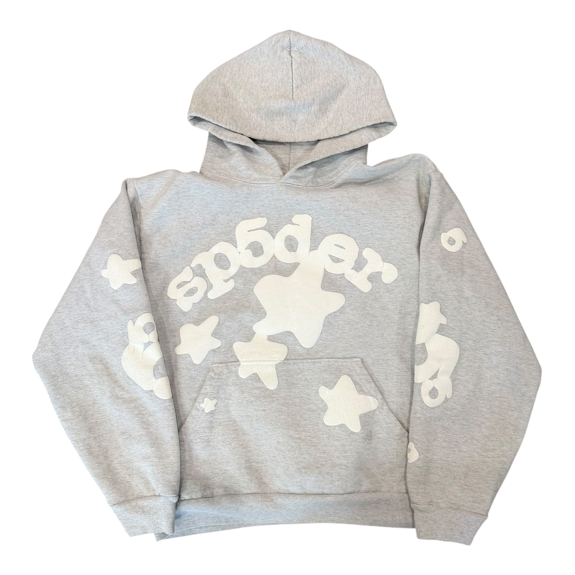 Sp5der Heather Grey Hoodie