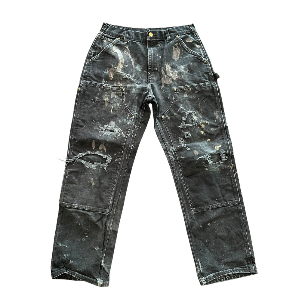 Carhartt Stained Black Double Knee (30x32)