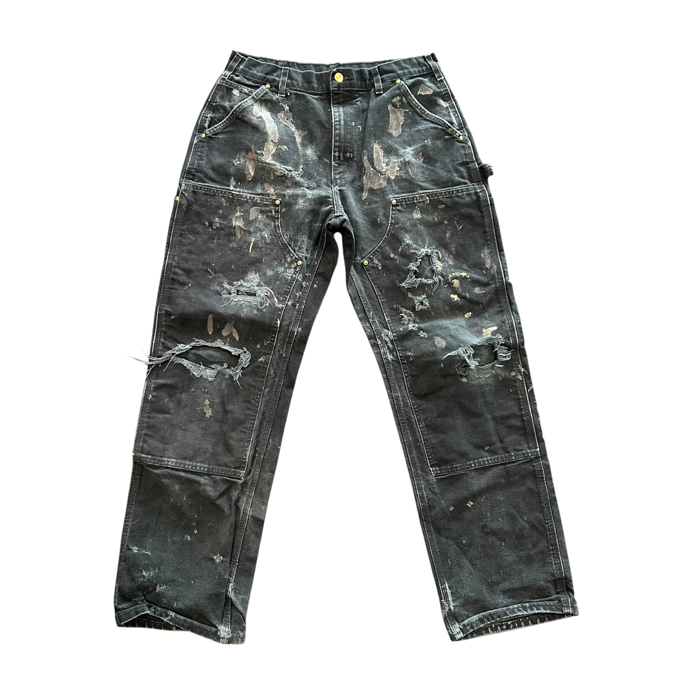 Carhartt Stained Black Double Knee (30x32)