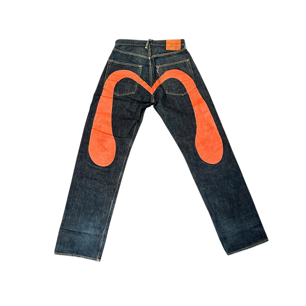 Vintage Evisu Denim Dark Blue/Orange