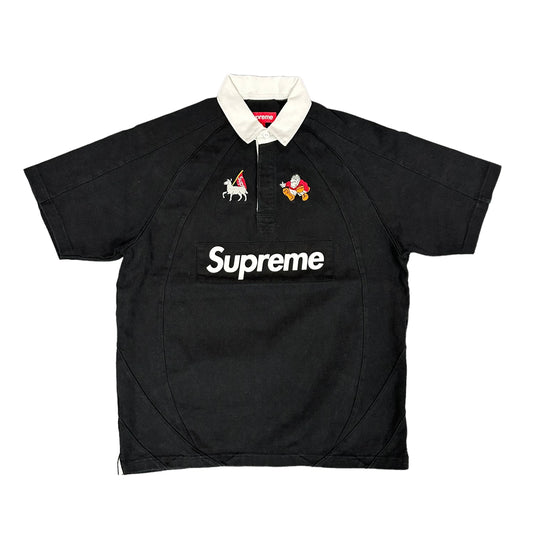 Supreme Black Rugby Polo