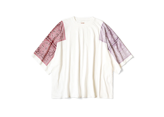 Kapital Bandana Sleeve Tee Purple