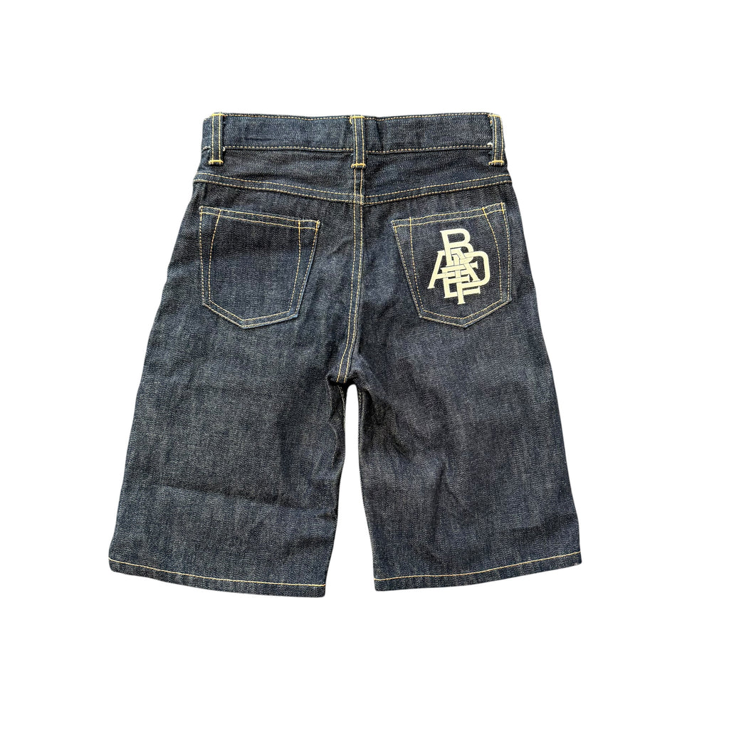 Bape Kids Raw/White Denim Shorts