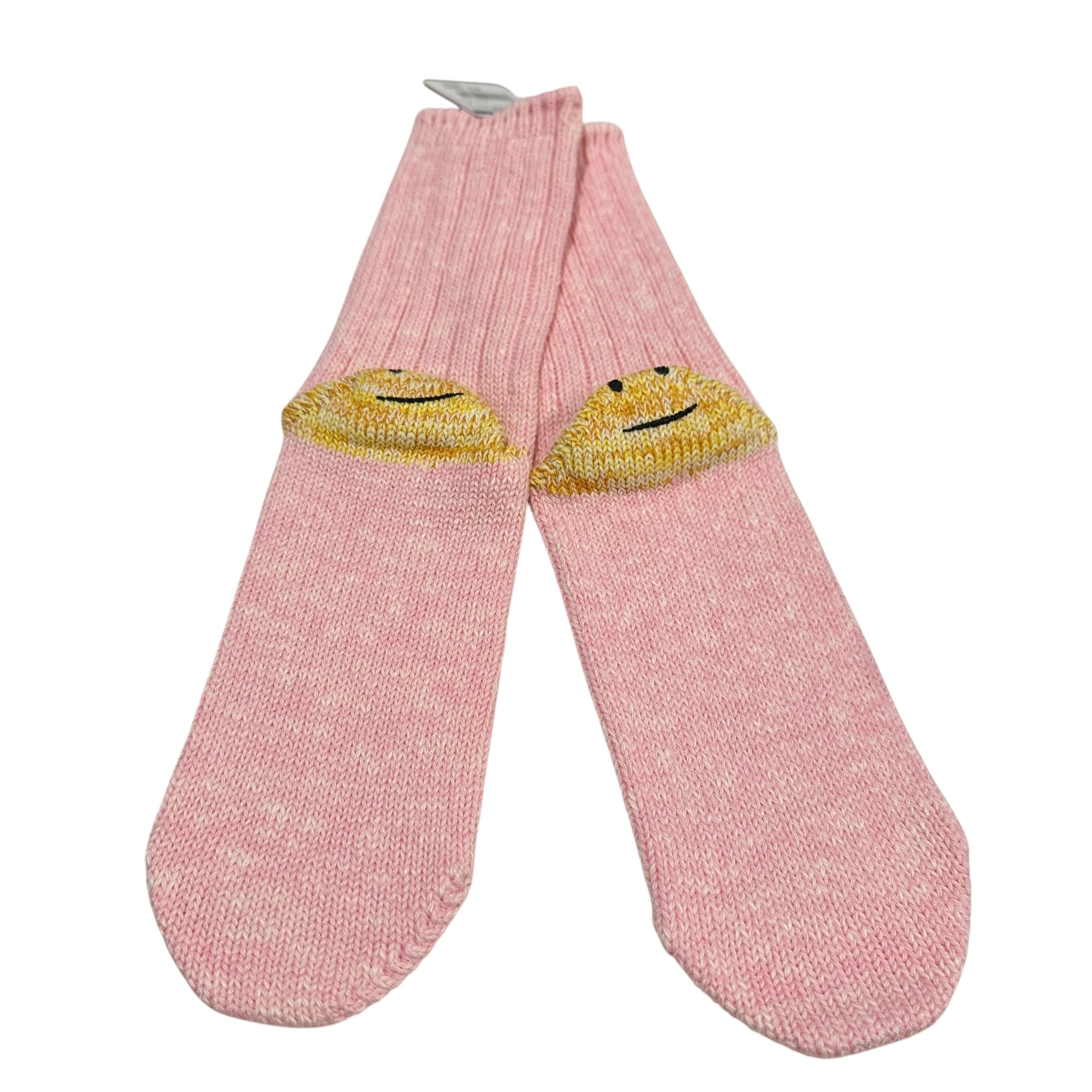 New Kapital 56 Yarns Smiley Socks Pink