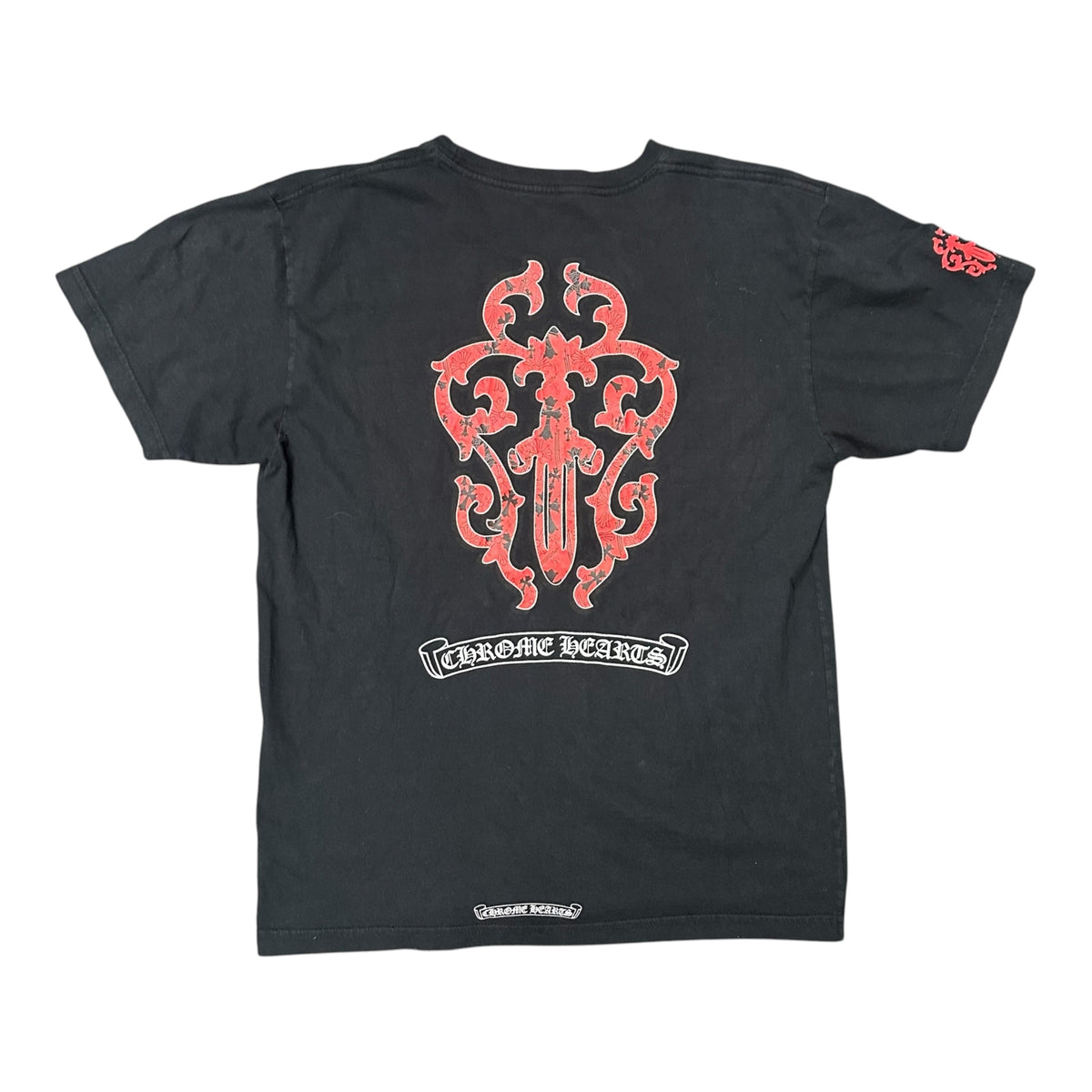 Chrome Hearts Black/Red Dagger Pocket Tee