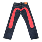 Evisu Red Daicock Logo Jeans