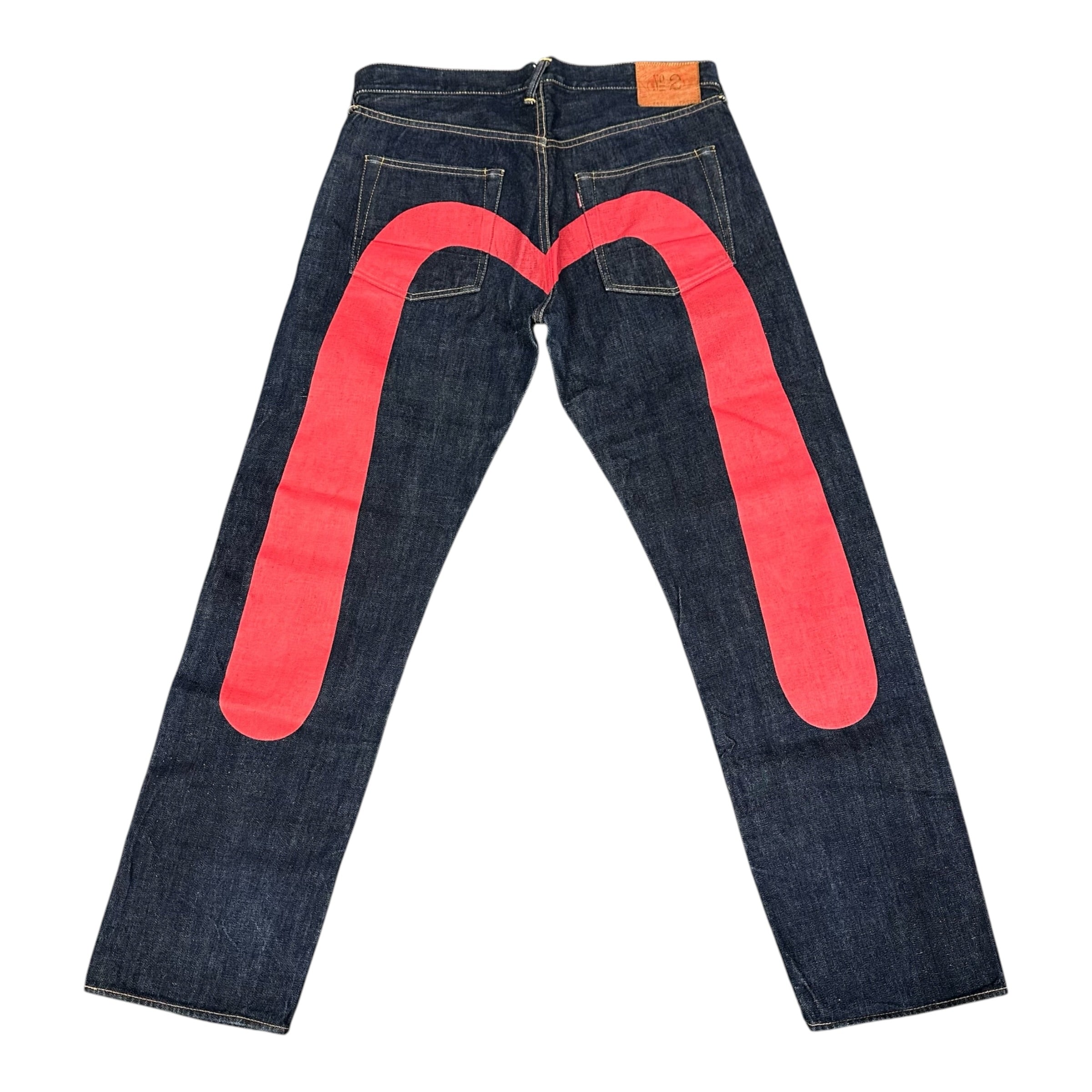 Evisu Red Daicock Logo Jeans