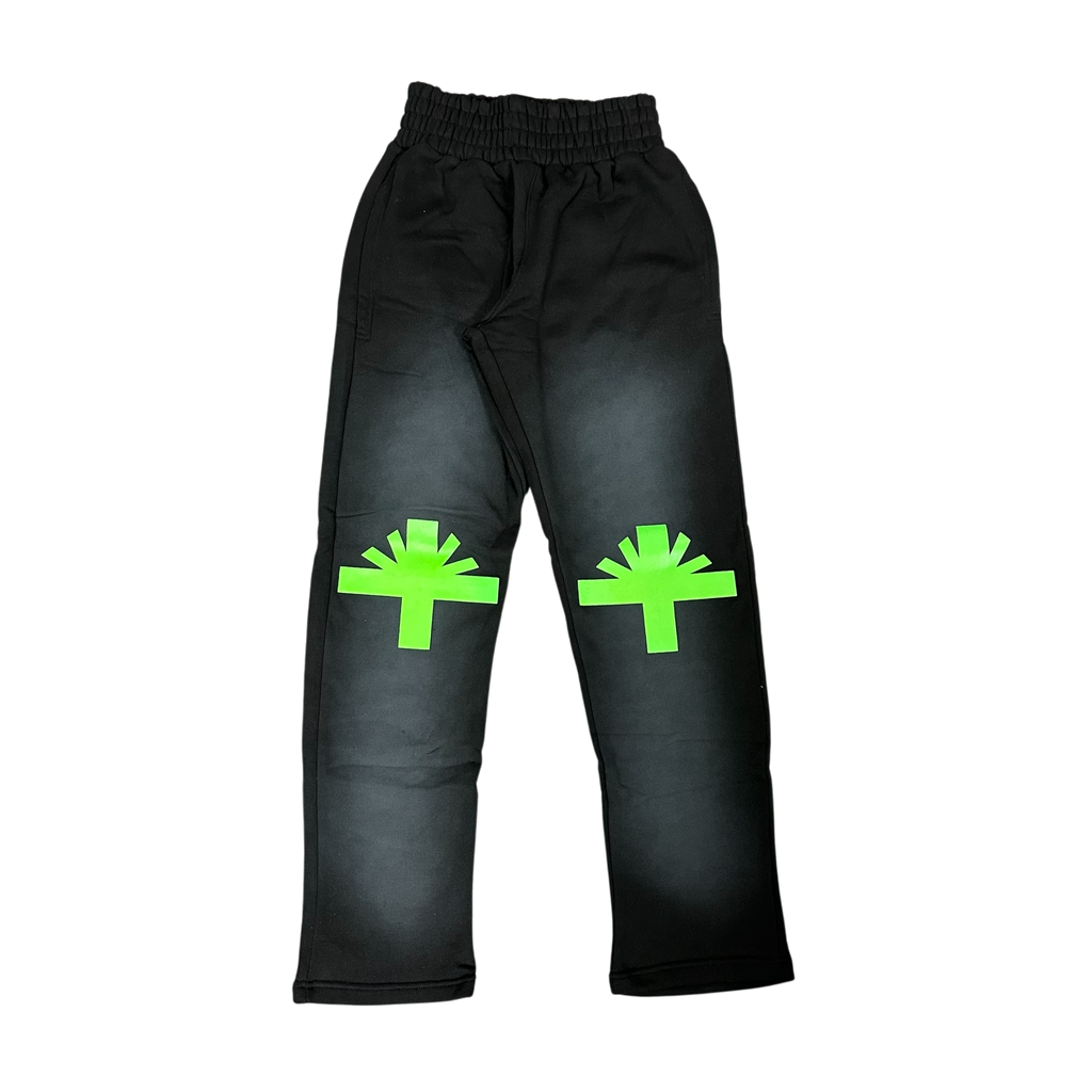 Vertabrae Blk/Green Sweatpants