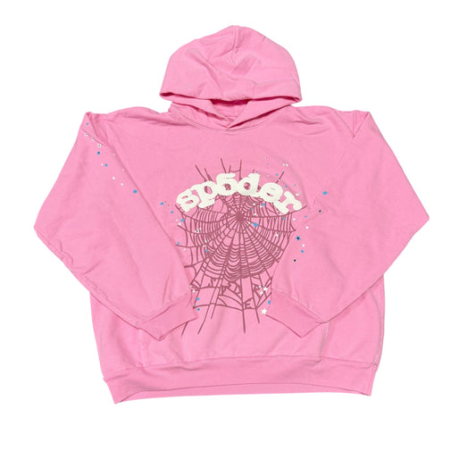 Sp5der Og Web Pink Hoodie