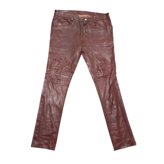 Rick Plum Leather Pants