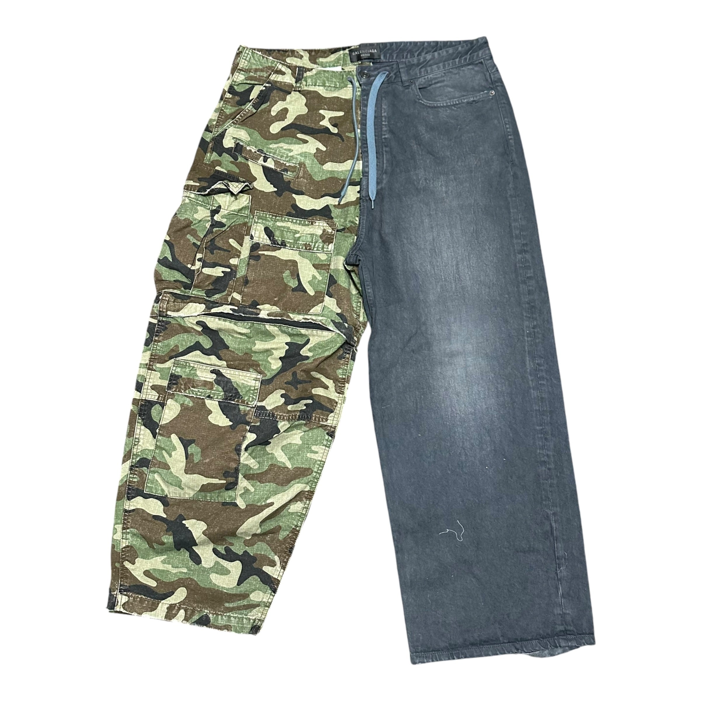 Balenciaga Camo Patchwork Baggy Jeans