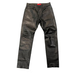 424 Black Leather Pants