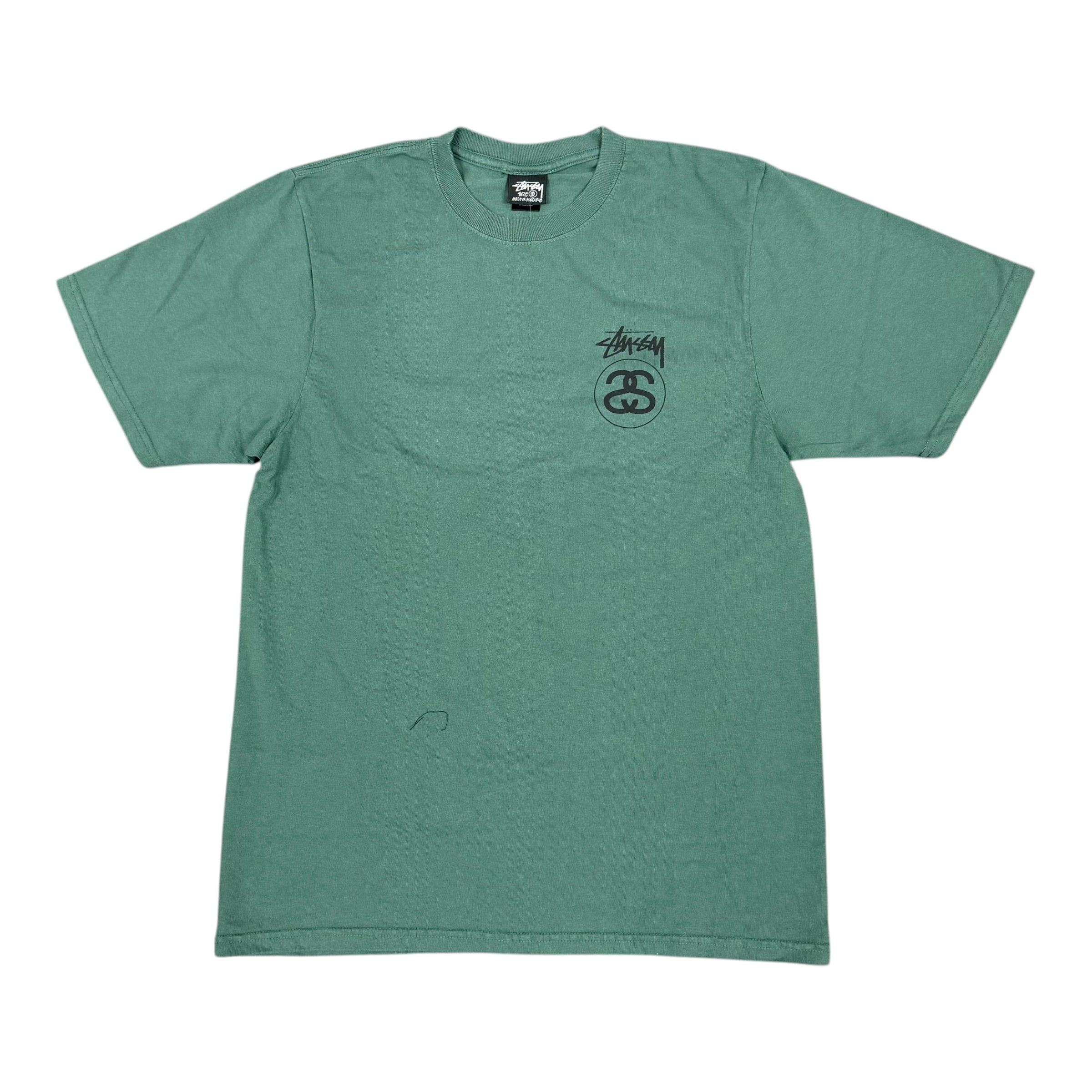NEW Stussy Stock Link Dyed Green Tee