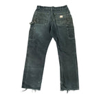 Vintage Carhartt Black Faded Distressed Double Knee(33x32)