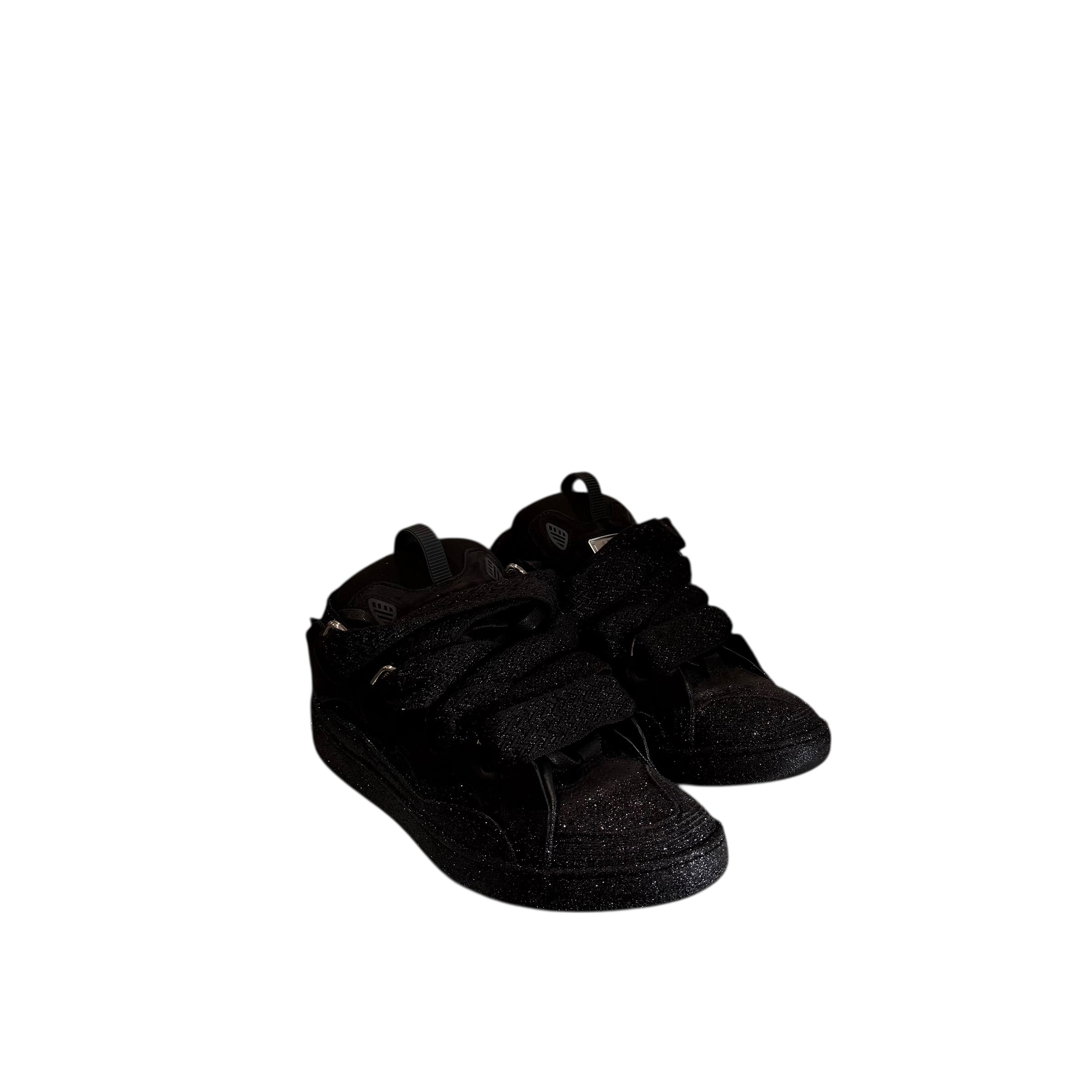 Black Lanvin Glitter Sneaker