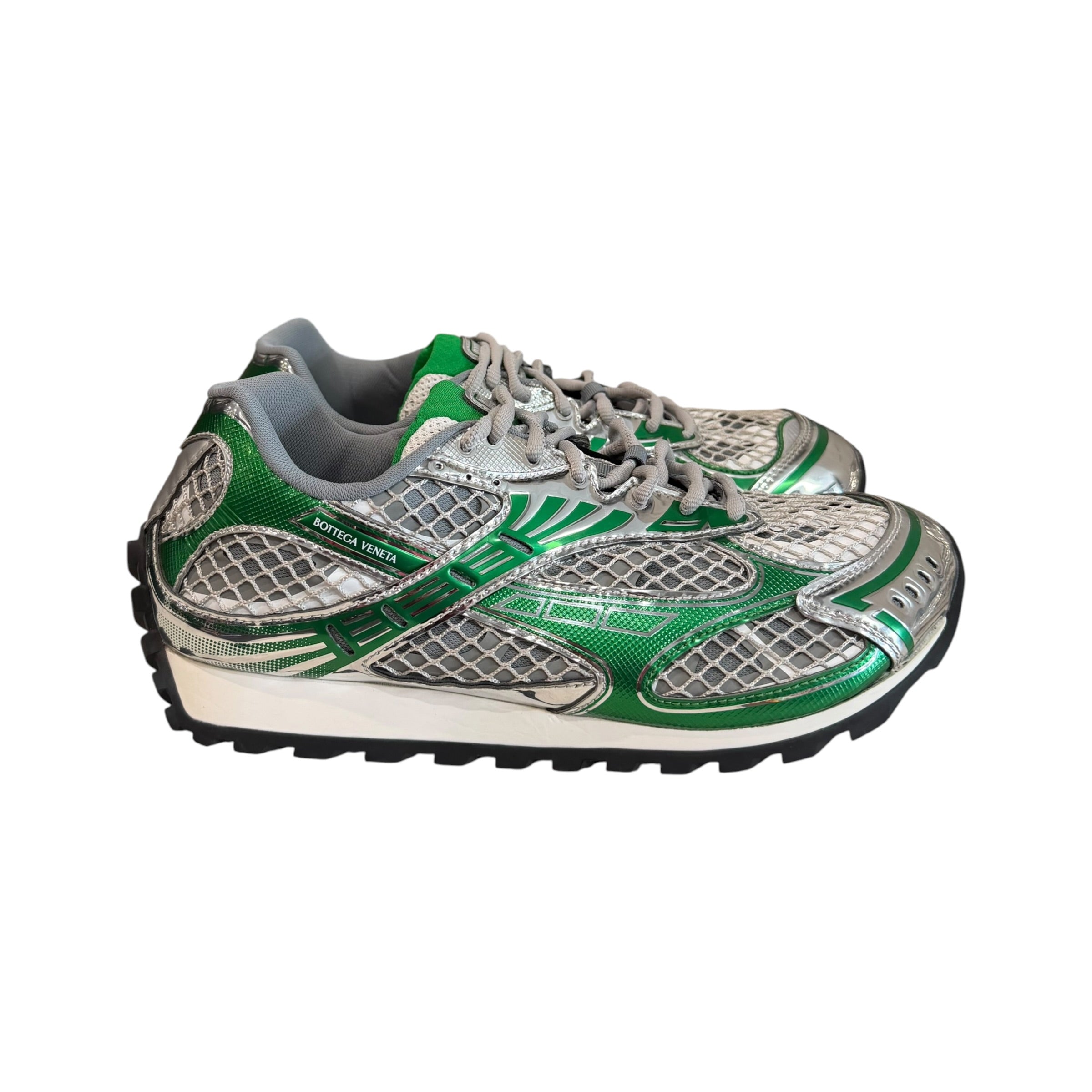 Bottega Veneta Orbit Sneakers Silver/Green(No Box)