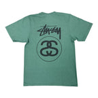 NEW Stussy Stock Link Dyed Green Tee