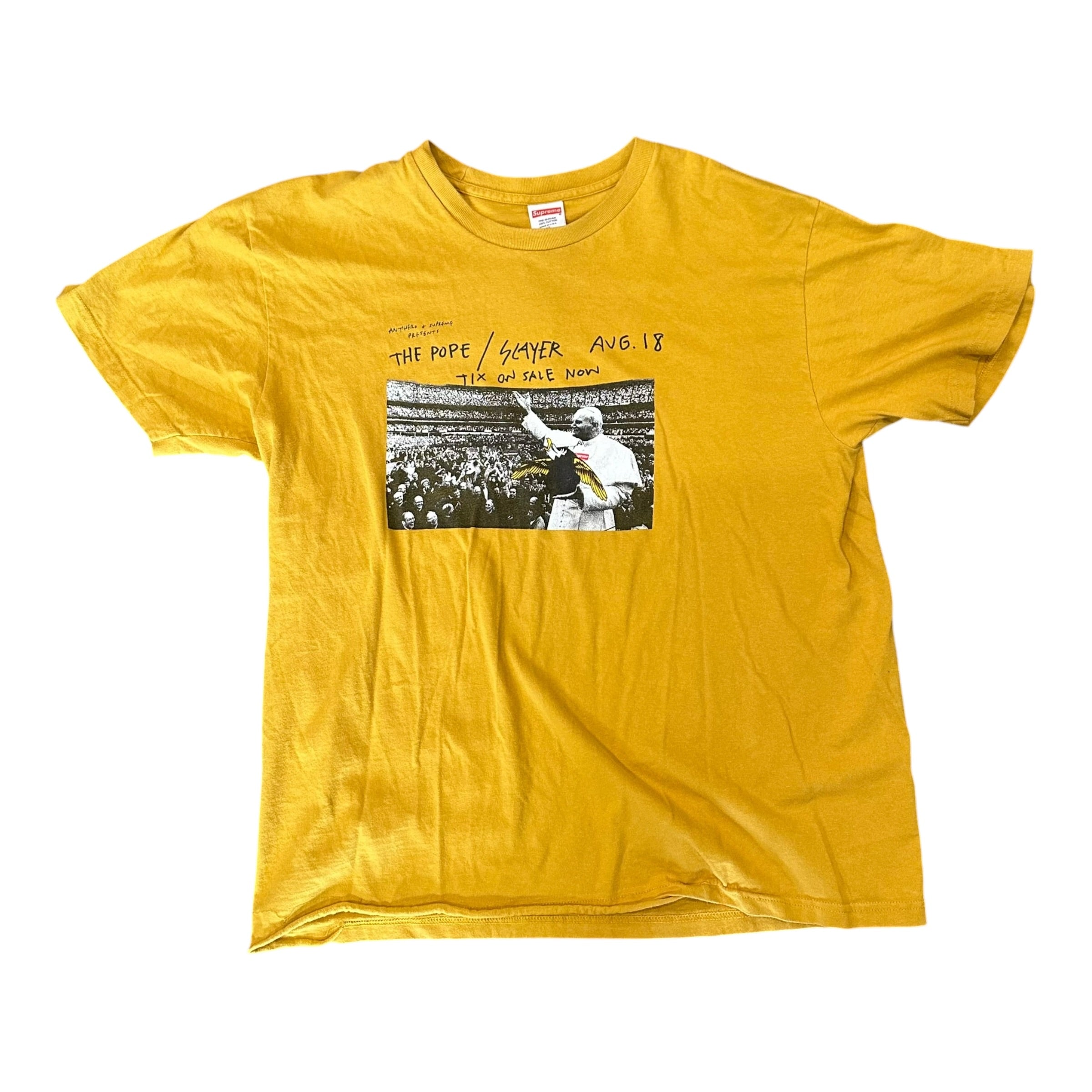 Supreme Pope Slayer Yellow Tee