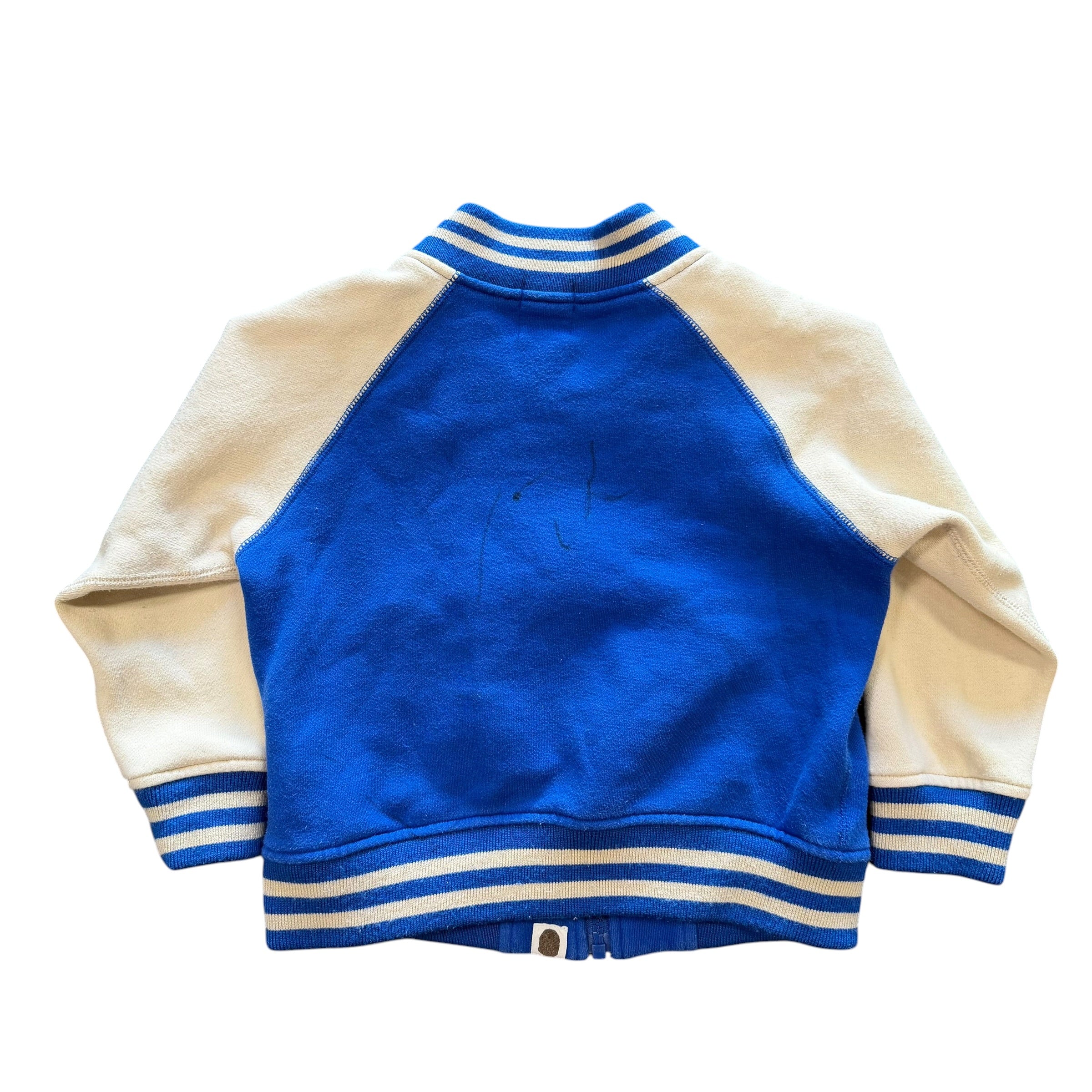 Kids Bape Baby Milo Blue Varsity Jacket