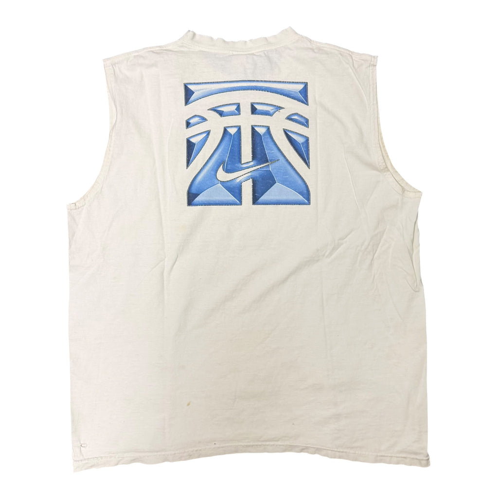Y2K White Nike Basketball Cut Off Shirt