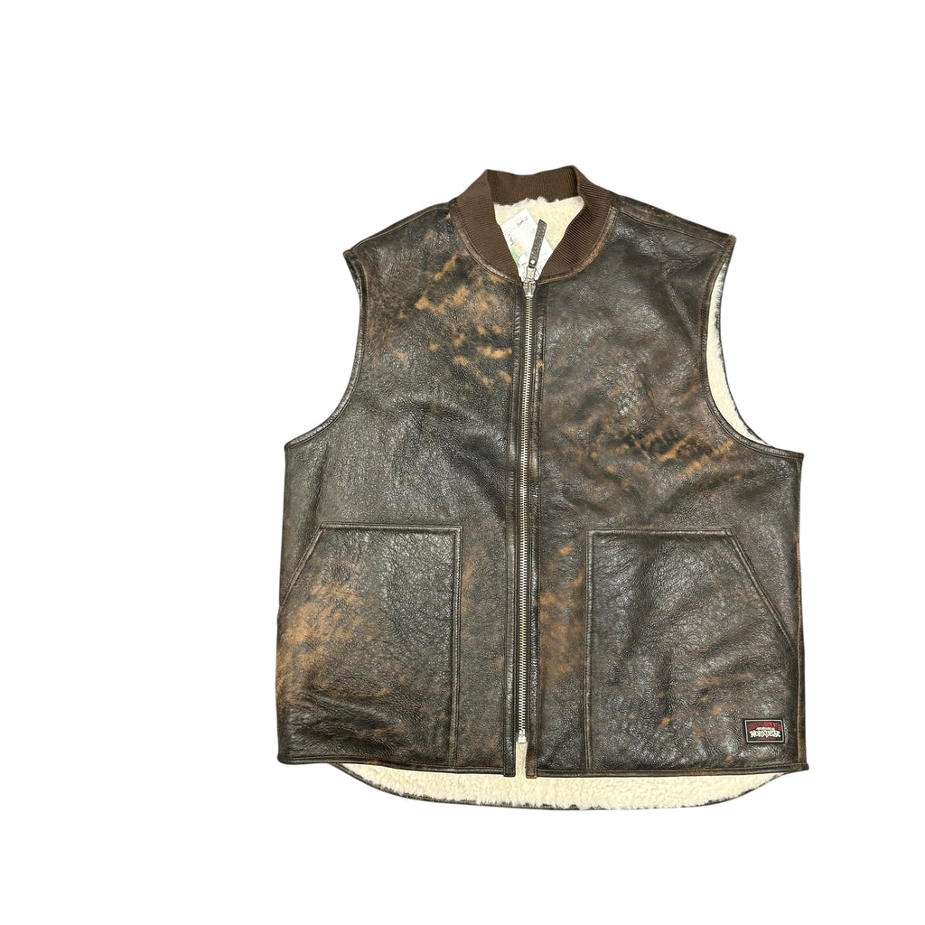 Stussy Brown Leather Vest
