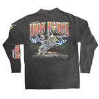 Vintage Black Faded Iron Horse Longsleeve Shirt