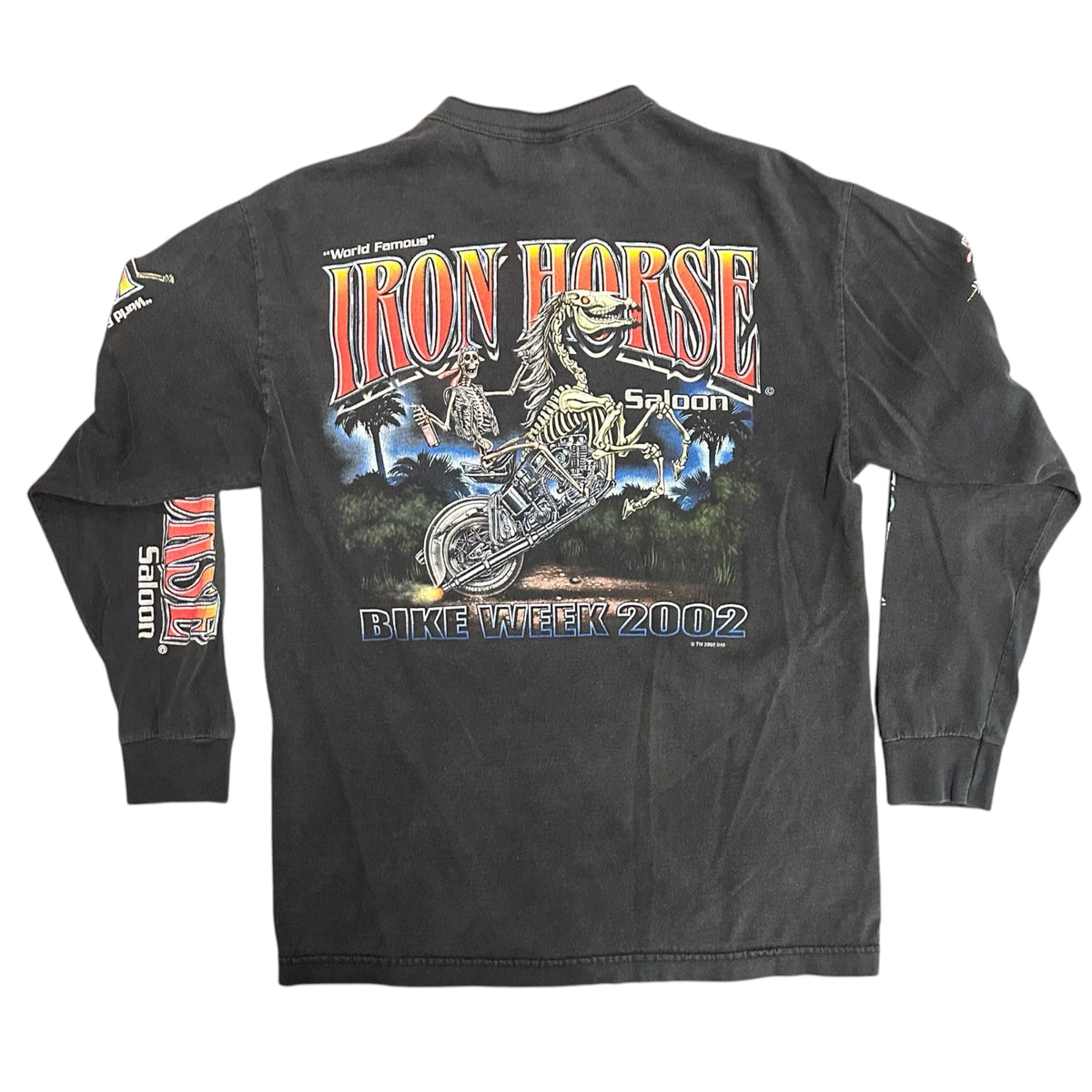 Vintage Black Faded Iron Horse Longsleeve Shirt