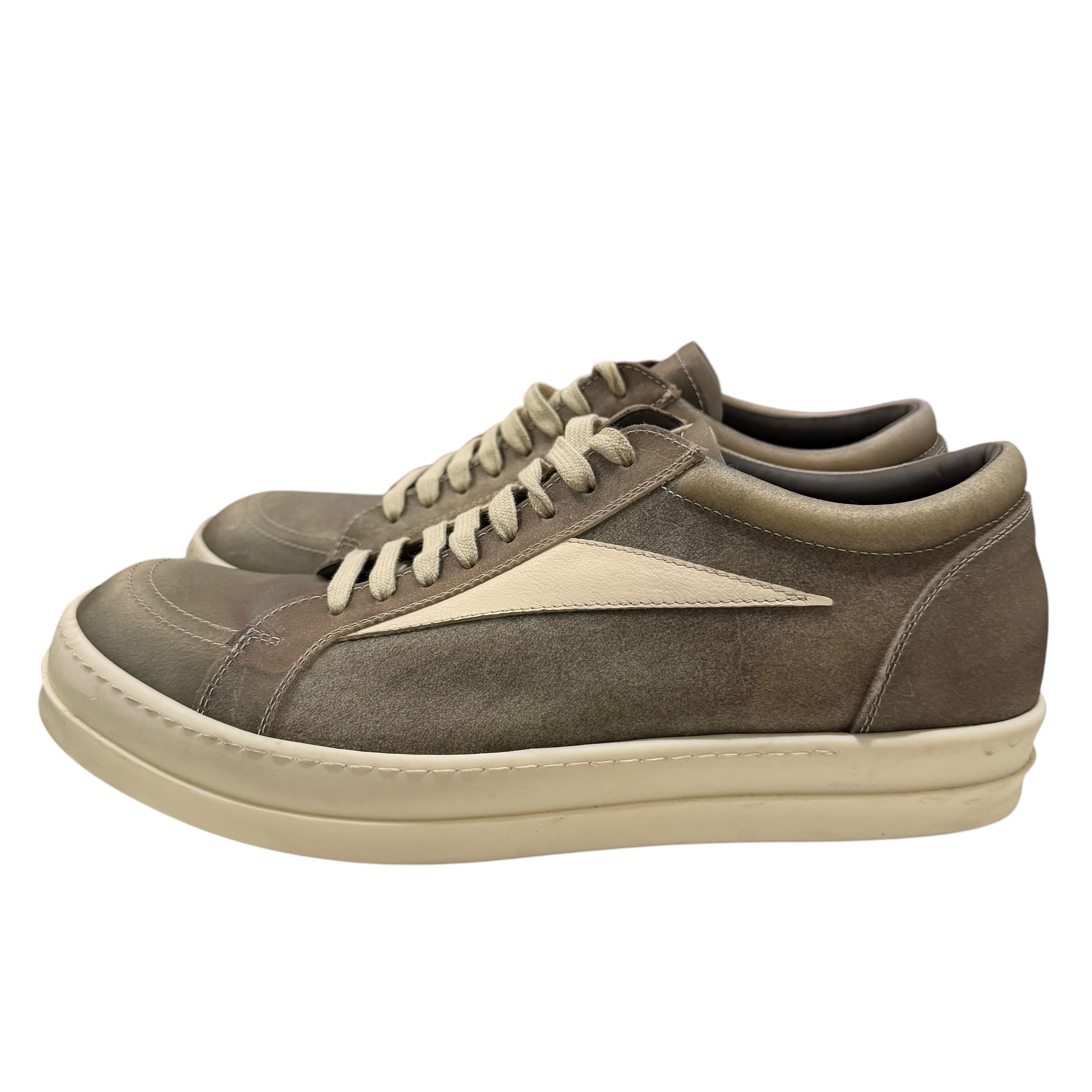 Rick Owens Transparent Leather Vintage Sneakers