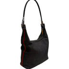 Gucci GG Canvas Denim Web Shoulder Bag