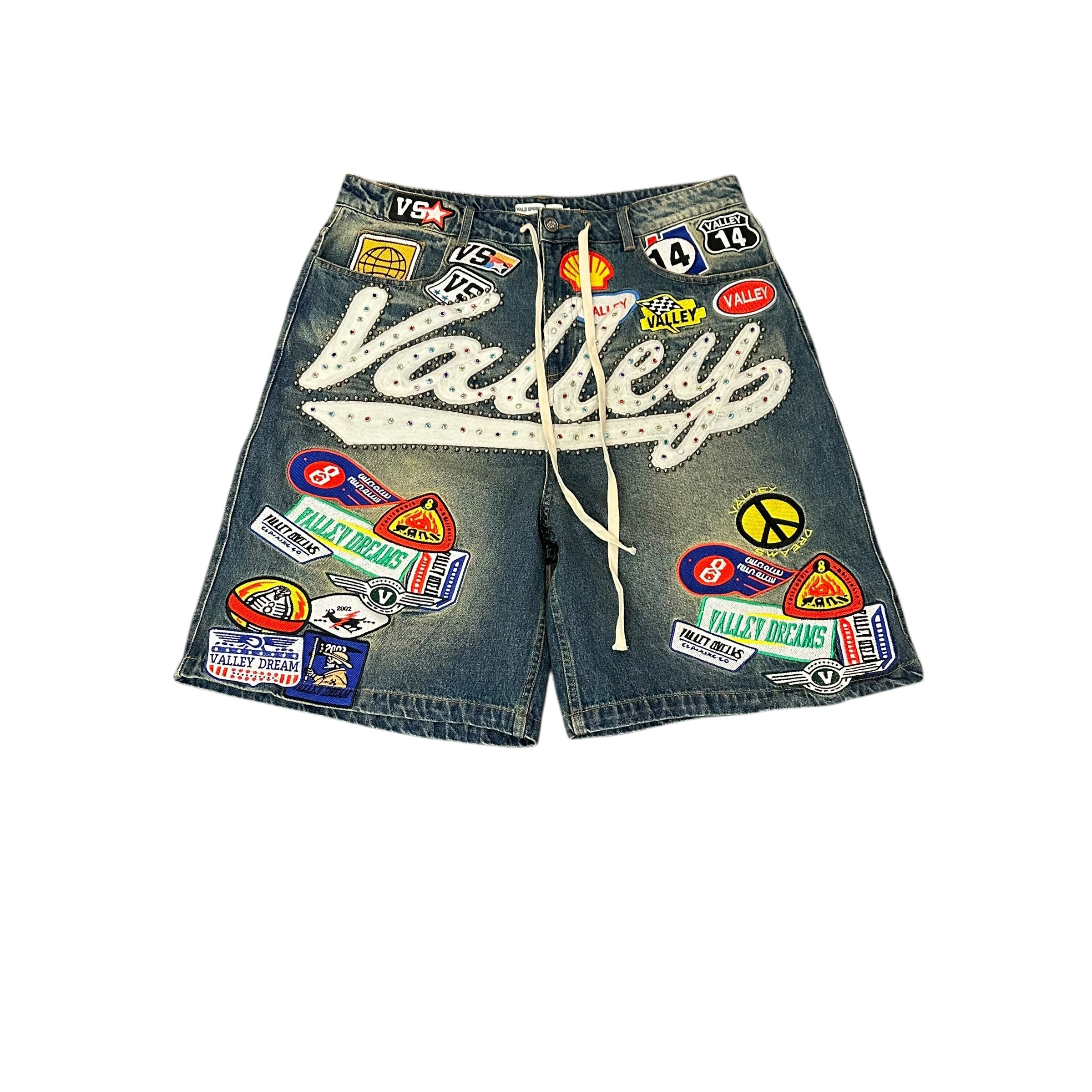 NEW Vale Lives Blue Patch Shorts