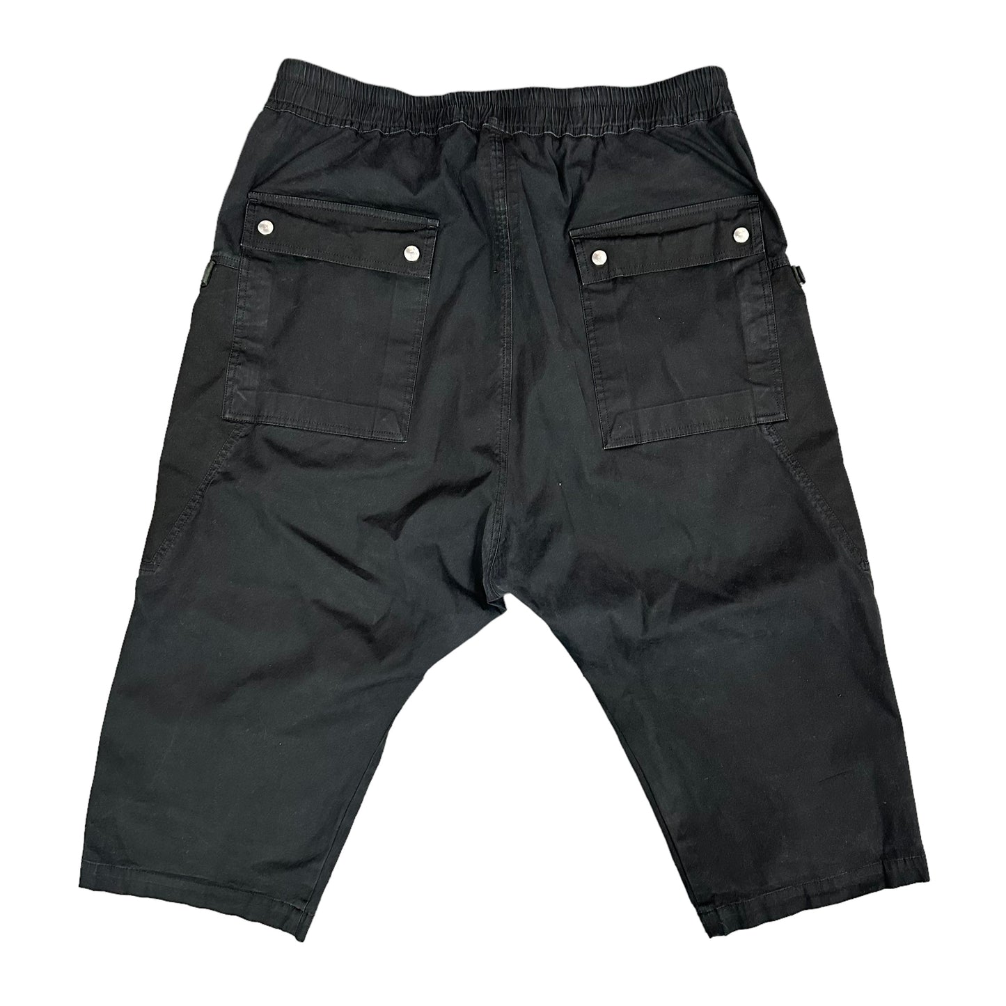 Black Rick Owens Cargo Zipper Shorts